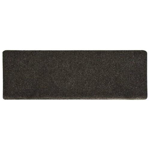 Trappemåtter 15 stk. 65x21x4 cm tuftet antracitgrå