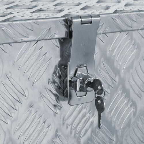 Aluminiumskasse 90,5 x 35 x 40 cm sølvfarvet
