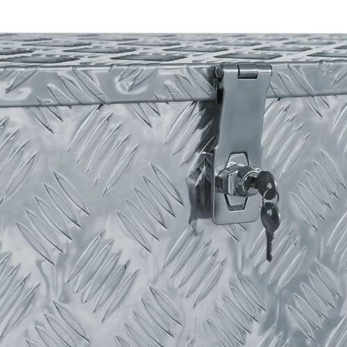 Aluminiumskasse 110,5 x 38,5 x 40 cm sølvfarvet