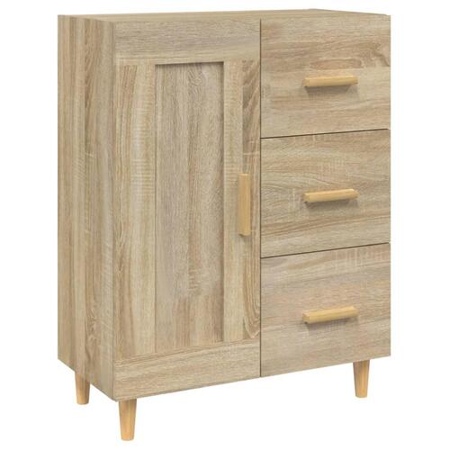 Skænk 69,5x34x90 cm konstrueret træ sonoma-eg