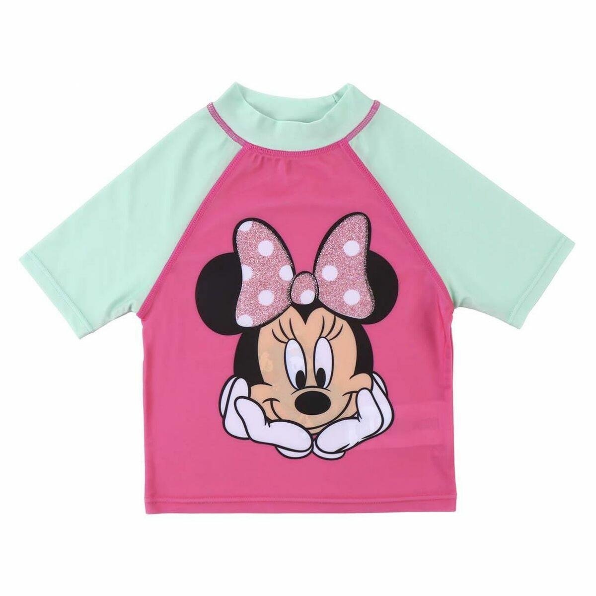 Bade T-shirt Minnie Mouse Turkisblå 4 år