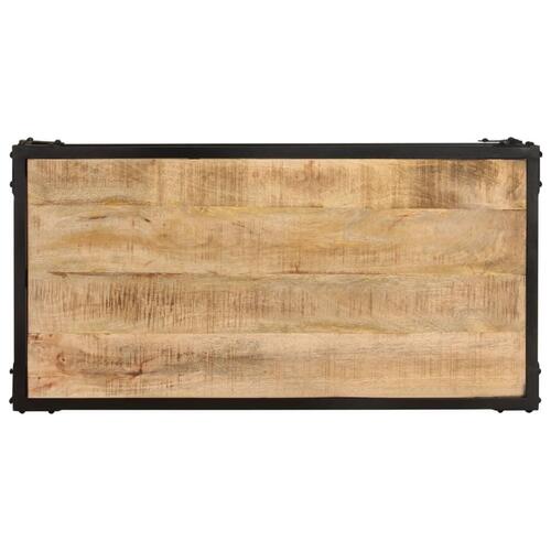 Sofabord 90x45x35 cm massivt ru mangotræ