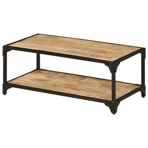 Sofabord 90x45x35 cm massivt ru mangotræ