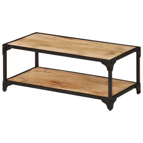 Sofabord 90x45x35 cm massivt ru mangotræ