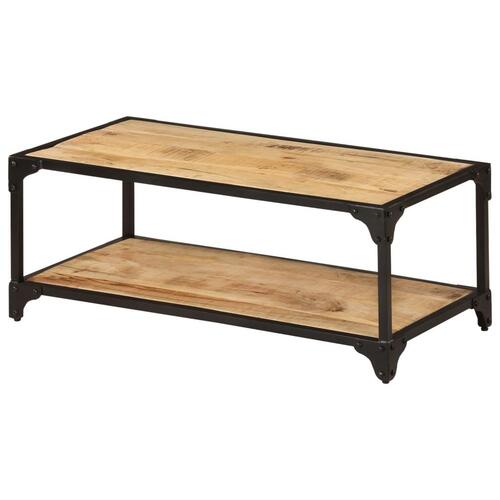 Sofabord 90x45x35 cm massivt ru mangotræ