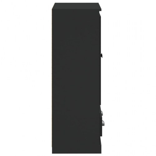 Skænk 60x35,5x103,5 cm konstrueret træ sort