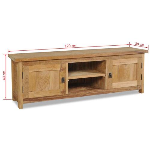 Tv-bord 120x30x40 cm massivt teaktræ