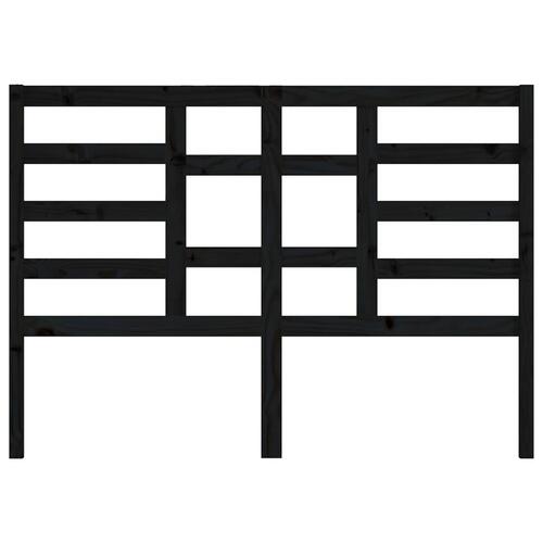 Sengegærde 156x4x104 cm massivt fyrretræ sort