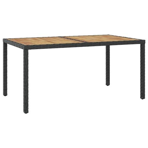 Udendørs spisebordssæt 7 dele med hynder polyrattan