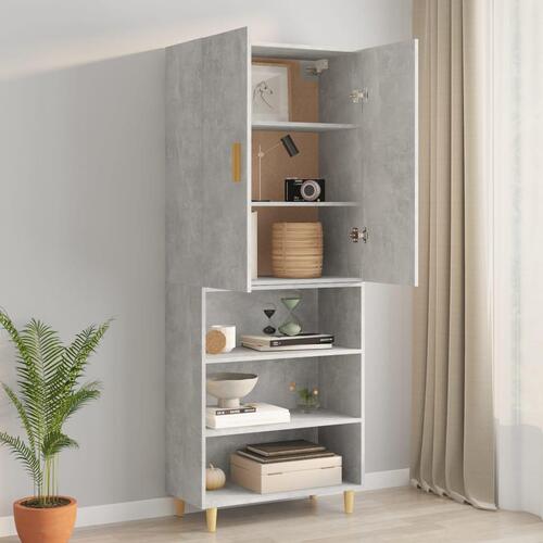 Vægskab 69,5x34x90 cm betongrå