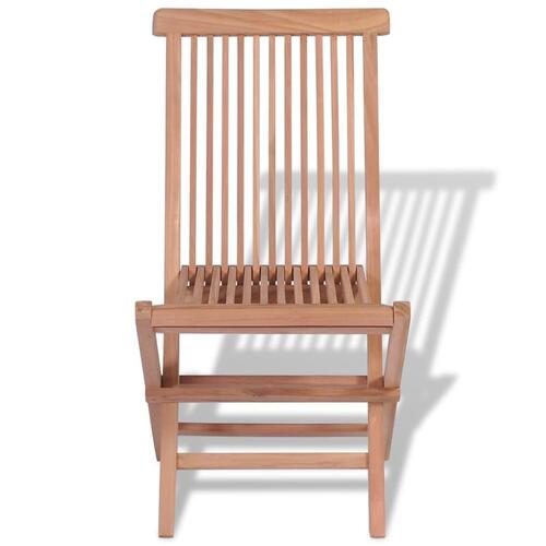 Foldbare havestole 4 stk. massivt teaktræ