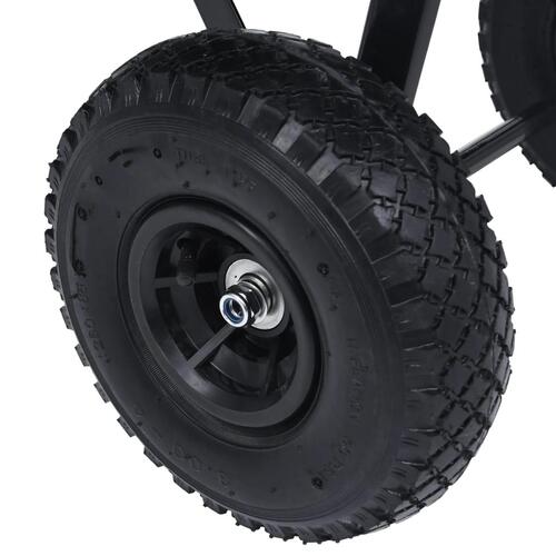 Havevogn med vippelad 300 kg 75 l sort