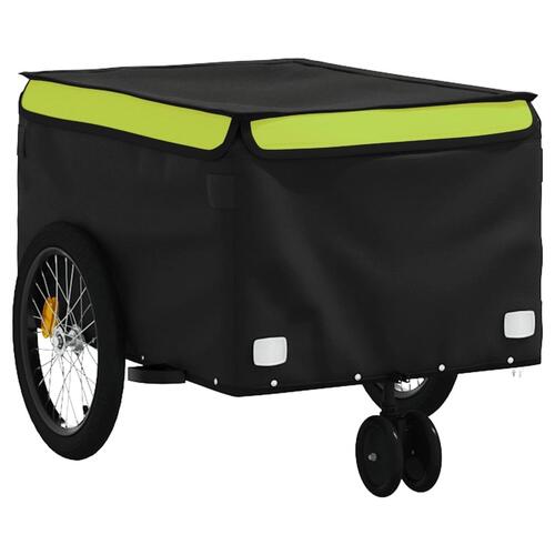 Cykelanhænger 30 kg jern sort og grøn