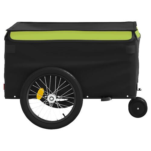 Cykelanhænger 30 kg jern sort og grøn