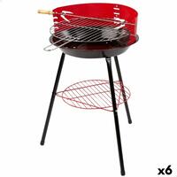 Havegrill Transportabel Aktive Træ Jern Ø 38 cm 37 x 61 x 45 cm (6 enheder) Rød