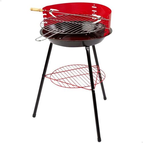 Havegrill Transportabel Aktive Træ Jern Ø 38 cm 37 x 61 x 45 cm (6 enheder) Rød