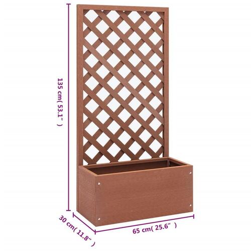 Plantekasse med espalier 65x30x135 cm WPC