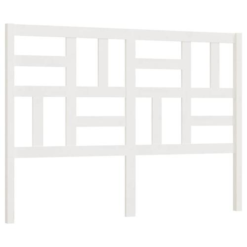 Sengegærde 141x4x104 cm massivt fyrretræ hvid