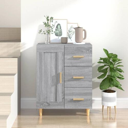 Skænk 69,5x34x90 cm konstrueret træ grå sonoma-eg