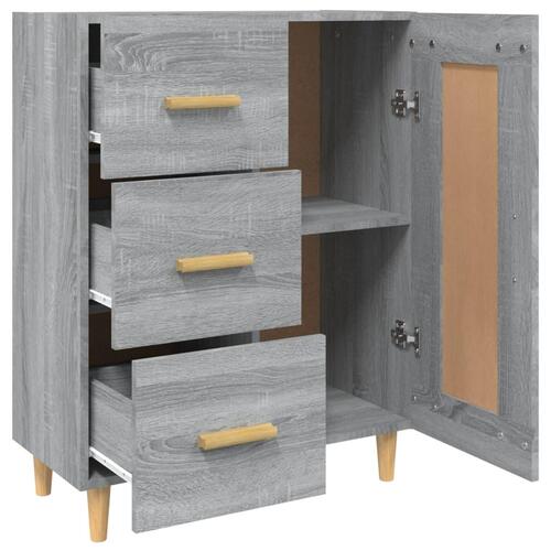Skænk 69,5x34x90 cm konstrueret træ grå sonoma-eg
