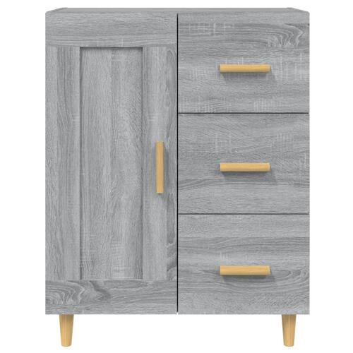 Skænk 69,5x34x90 cm konstrueret træ grå sonoma-eg