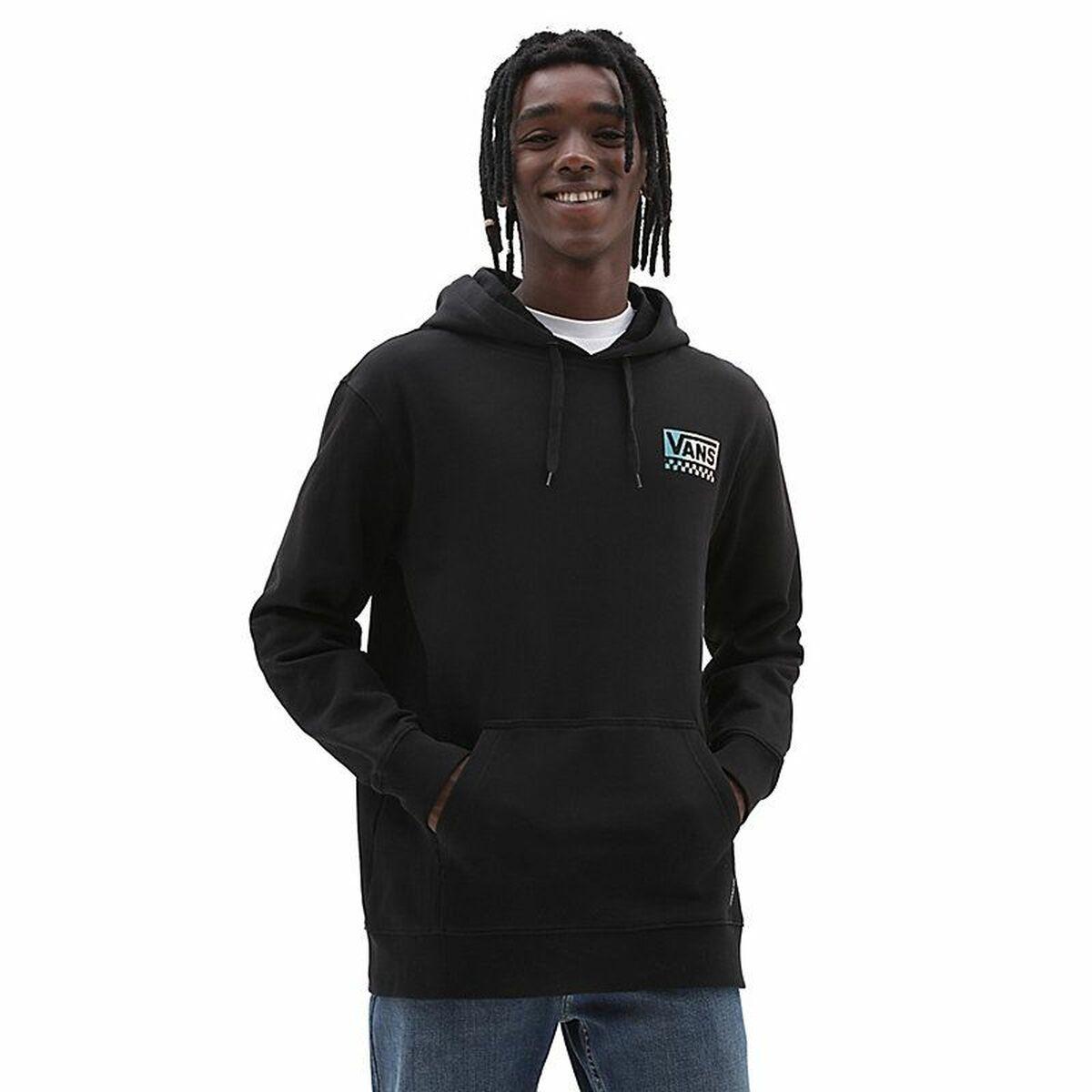 Hættetrøje til Mænd Vans Global Stack Sort XL