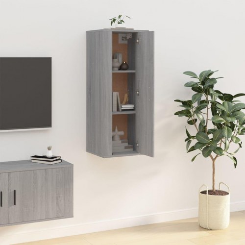 Væghængt tv-skab 40x34,5x100 cm grå sonoma