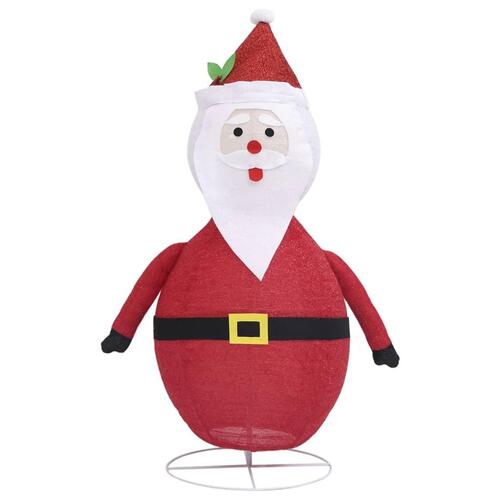 Dekorativ julemandsfigur m. LED-lys 60 cm luksuriøst stof