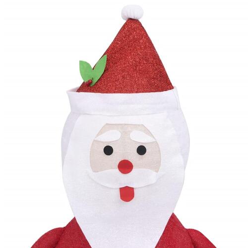 Dekorativ julemandsfigur m. LED-lys 60 cm luksuriøst stof
