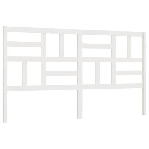 Sengegærde 206x4x104 cm massivt fyrretræ hvid
