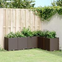 Plantekasse 160x120x53 cm PP brun