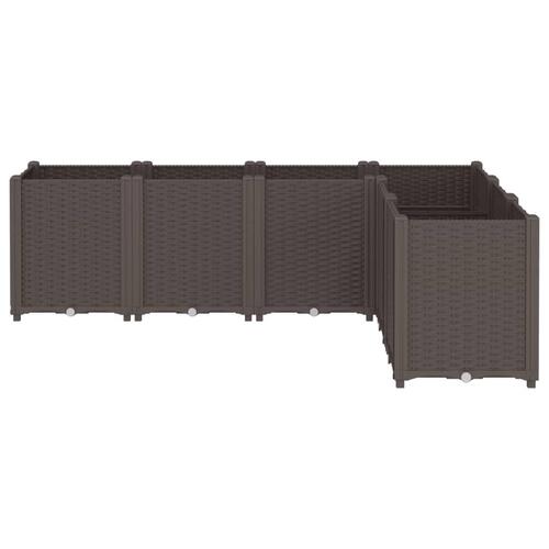 Plantekasse 160x120x53 cm PP brun