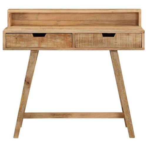 Skrivebord 100x45x90 cm massivt ru mangotræ