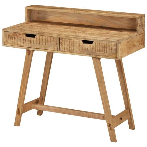 Skrivebord 100x45x90 cm massivt ru mangotræ
