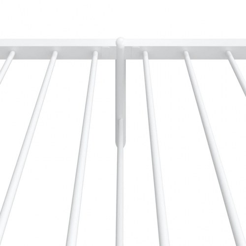 Sengeramme med sengegavl og fodgærde 100×200 cm - metal, hvid