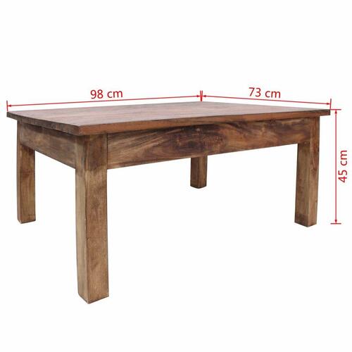 Sofabord massivt genanvendt træ 98 x 73 x 45 cm