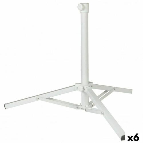 Fod for strandparasol Aktive Hvid Metal 61 x 49,5 x 61 cm (6 enheder)