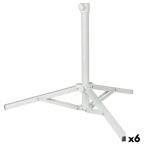 Fod for strandparasol Aktive Hvid Metal 61 x 49,5 x 61 cm (6 enheder)