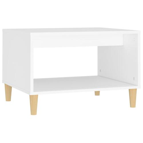 Sofabord 60x50x40 cm konstrueret træ hvid