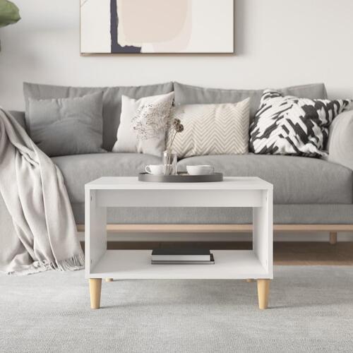Sofabord 60x50x40 cm konstrueret træ hvid