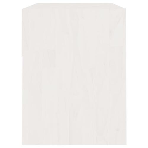 Sengeborde 2 stk. 40x31x40 cm massivt fyrretræ hvid