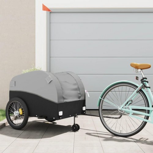 Cykelanhænger 45 kg i jern - sort/grå