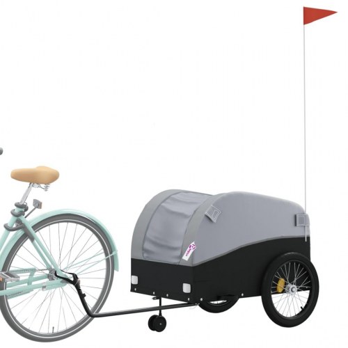 Cykelanhænger 45 kg i jern - sort/grå