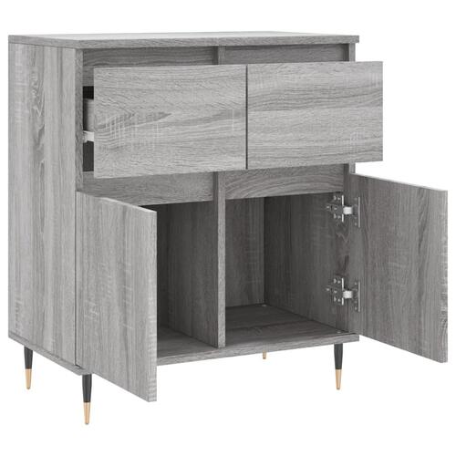 Skænk 60x35x70 cm konstrueret træ grå sonoma-eg