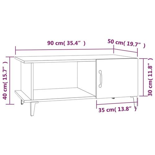 Sofabord 90x50x40 cm konstrueret træ betongrå