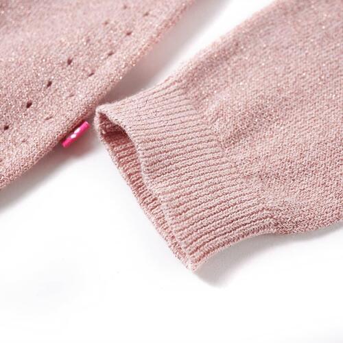 Strikket cardigan til børn str. 92 strik lyserød