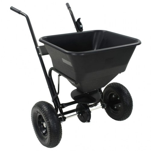 Salt- og gødningsspreder strøvogn - PVC og stål, 45 l, 106 × 73 × 76 cm