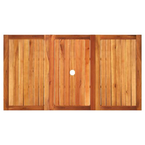 Havebord 140x80x75 cm polyrattan og akacietræ sort