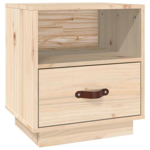 Sengebord 40x34x45 cm massivt fyrretræ
