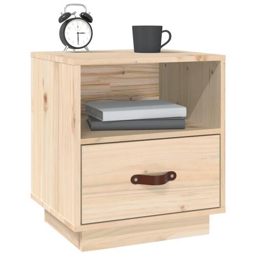 Sengebord 40x34x45 cm massivt fyrretræ